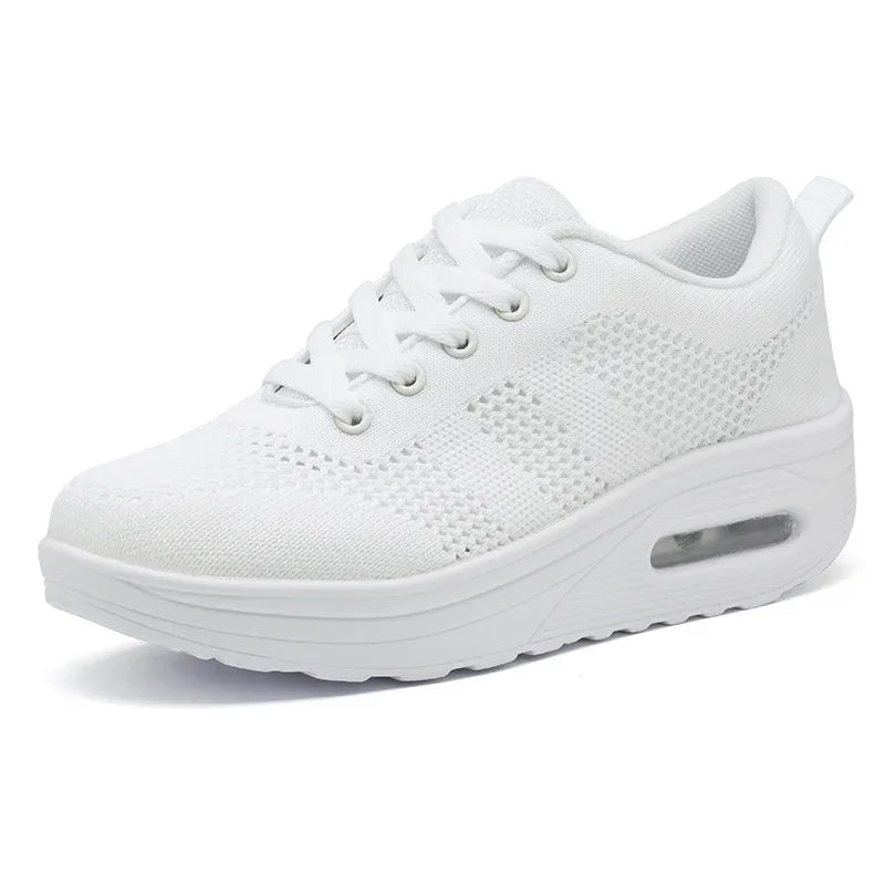 Thick Bottom Women's Walking Sneakers - Comfortable and Fashionable