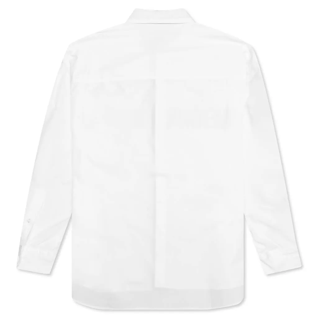 Tie Shirt LS - White/Red