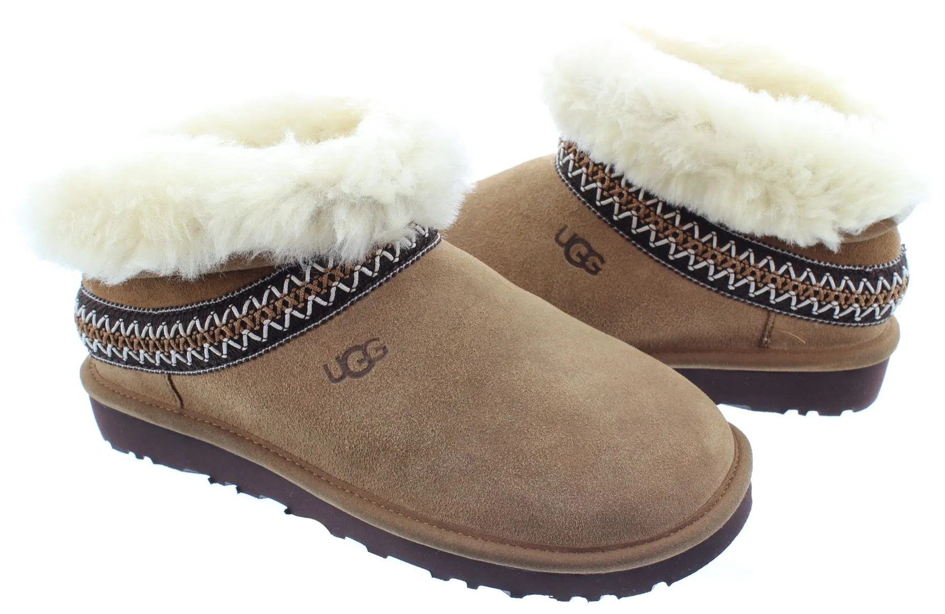 UGG Ladies Classic Mini Crescent Boots In Chestnut