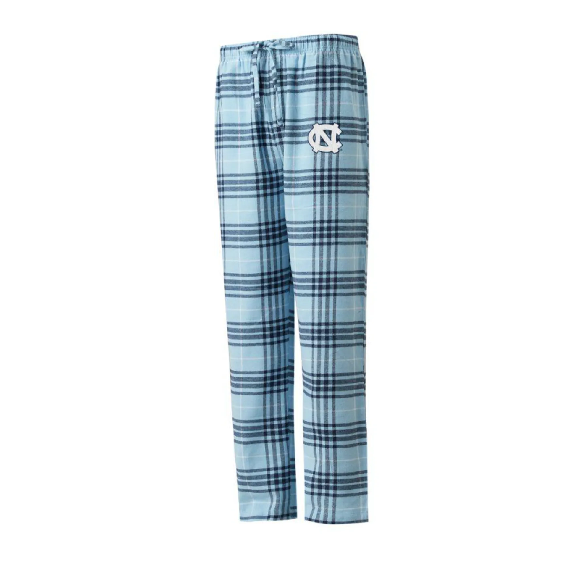 UNC Carolina Blue Embroidered Flannel Ledger Pajama Pants