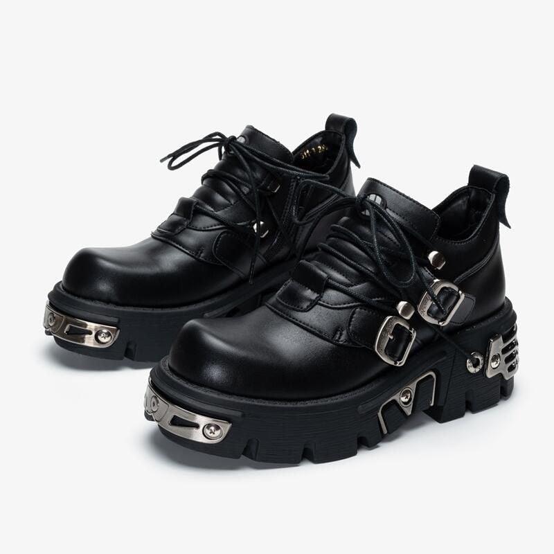 Unique Gothic Style Women's Lace-Up Platform Shoes with a 6CM Heel Height