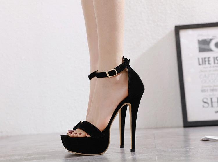 Unleash Your Inner Warrior with Platform Gladiator Buckle Strap Women's Thin High Heels Club Party Shoes