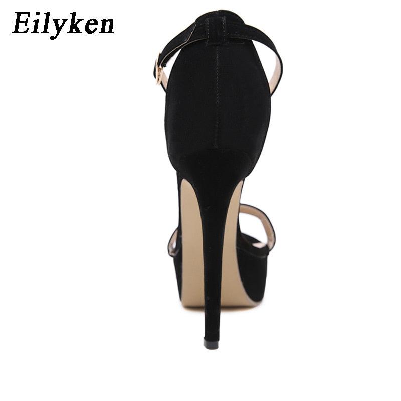 Unleash Your Inner Warrior with Platform Gladiator Buckle Strap Women's Thin High Heels Club Party Shoes