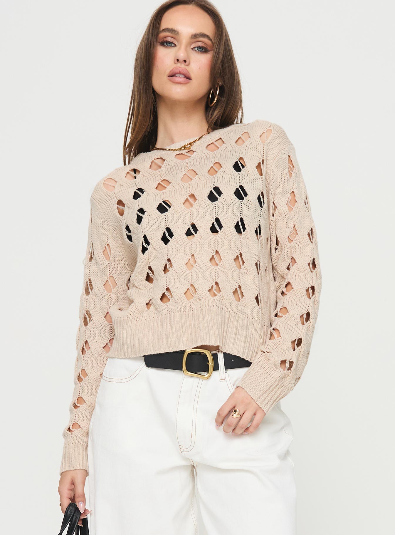 Vega Knit Sweater Beige