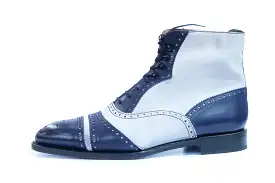 Whitman - MTO - Marine Blue Calf / Pearl Suede - NGT last - Single Leather Sole