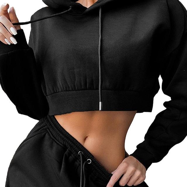 Women's 2 Piece Set Casual Sport Outfits Tracksuit With Hoodie - Breathable and Stylish