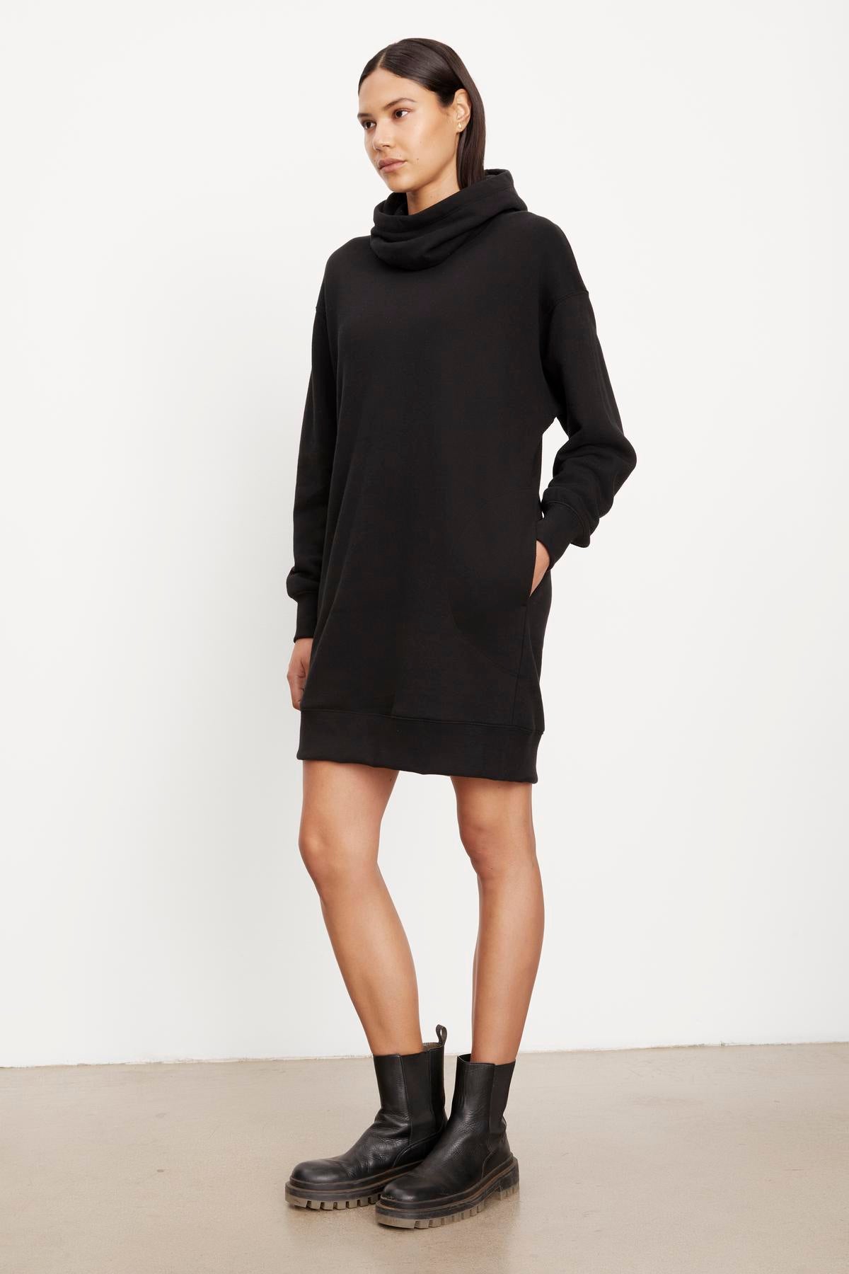 YARA SOFT FLEECE HOODIE DRESS