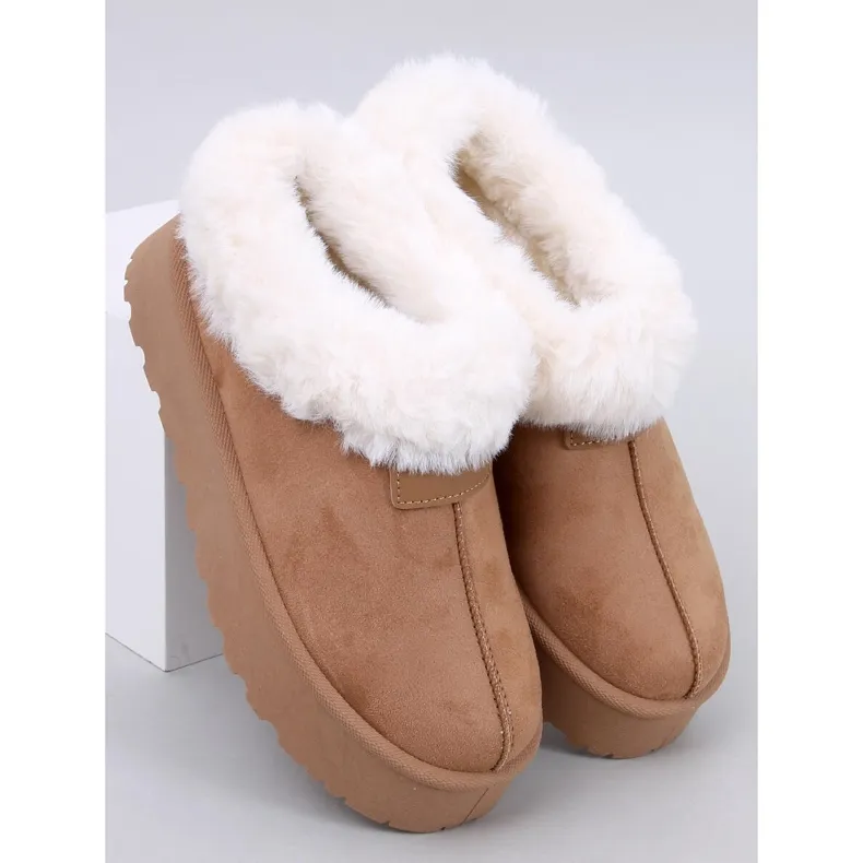 Yogi Camel Fur Short Snow Boots brown